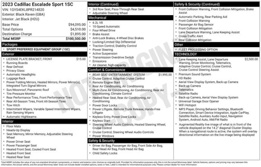 Certified 2023 Cadillac Escalade Sport SUV