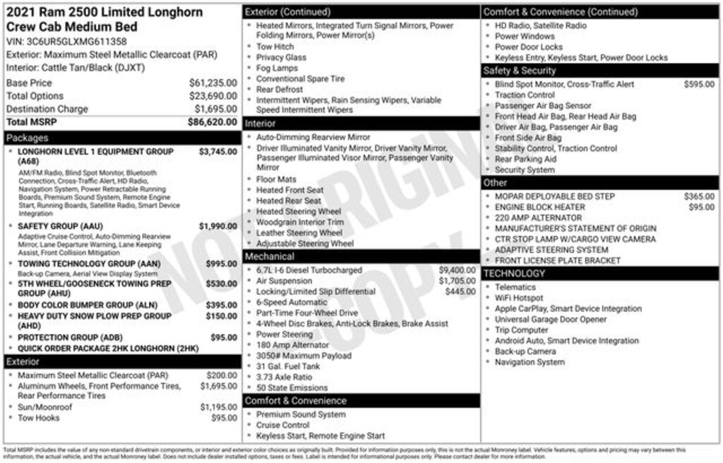 Used 2021 Ram 2500 Longhorn Truck