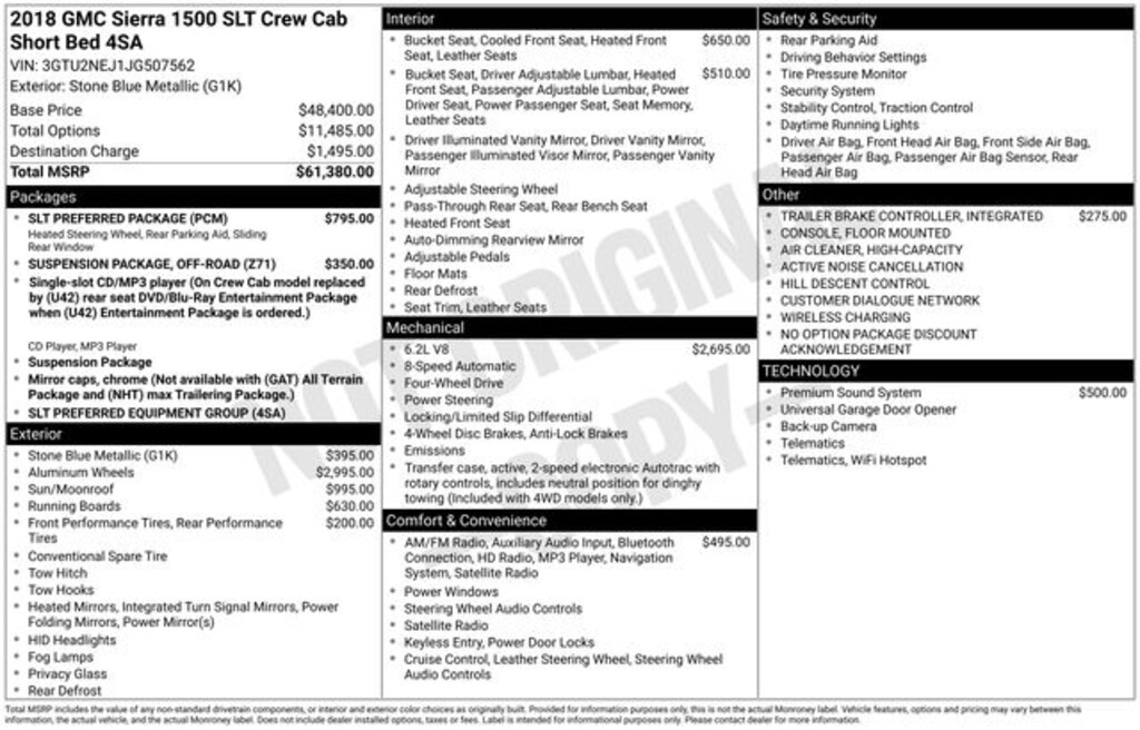 Used 2018 GMC Sierra 1500 SLT Truck