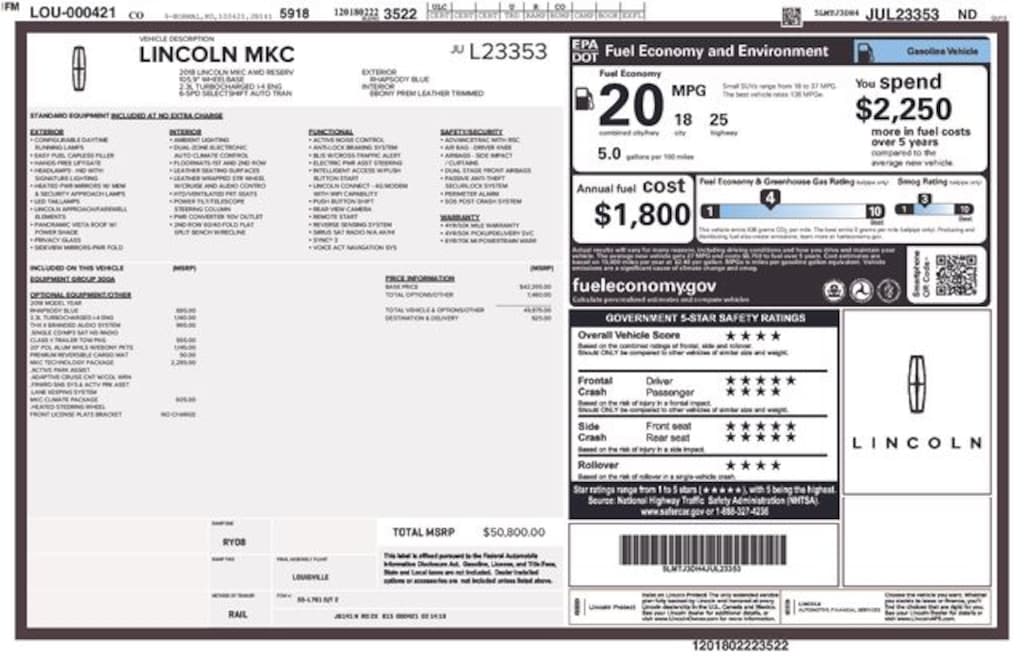 Used 2018 Lincoln MKC Reserve SUV