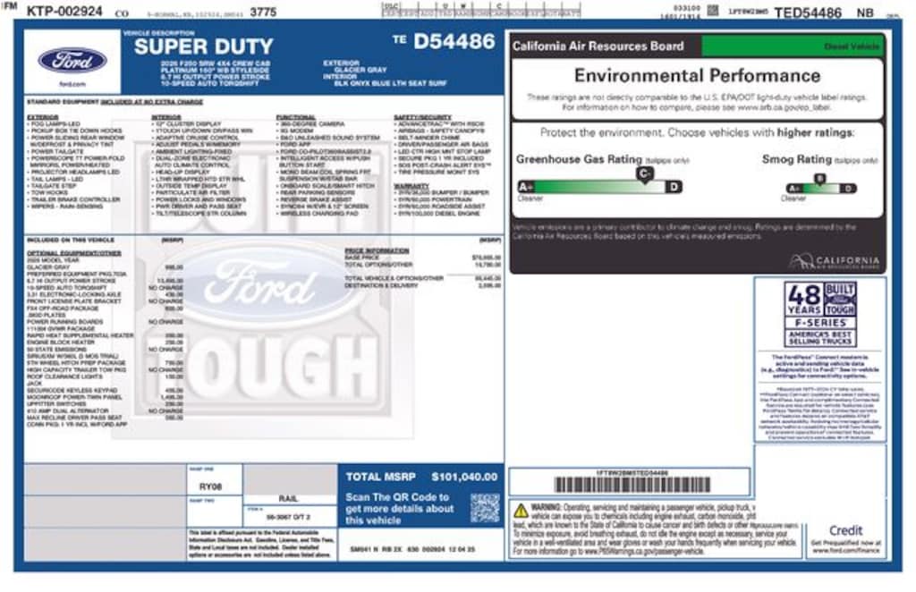 New 2026 Ford F-250SD Platinum Truck