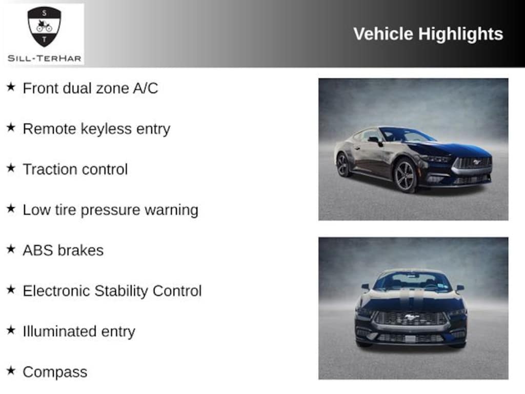 New 2025 Ford Mustang Ecoboost Coupe