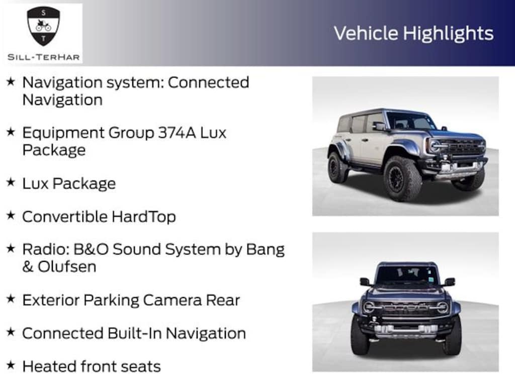 Certified 2022 Ford Bronco Raptor SUV