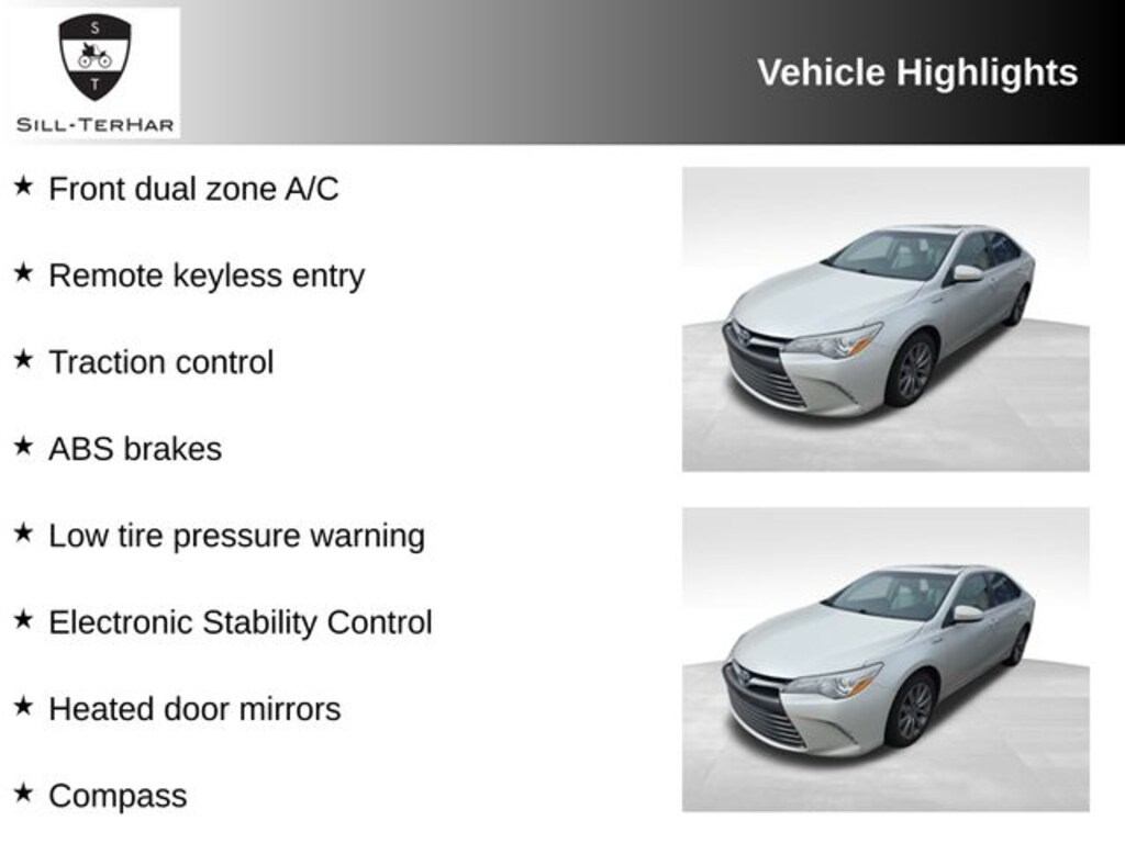 Used 2015 Toyota Camry Hybrid XLE Sedan