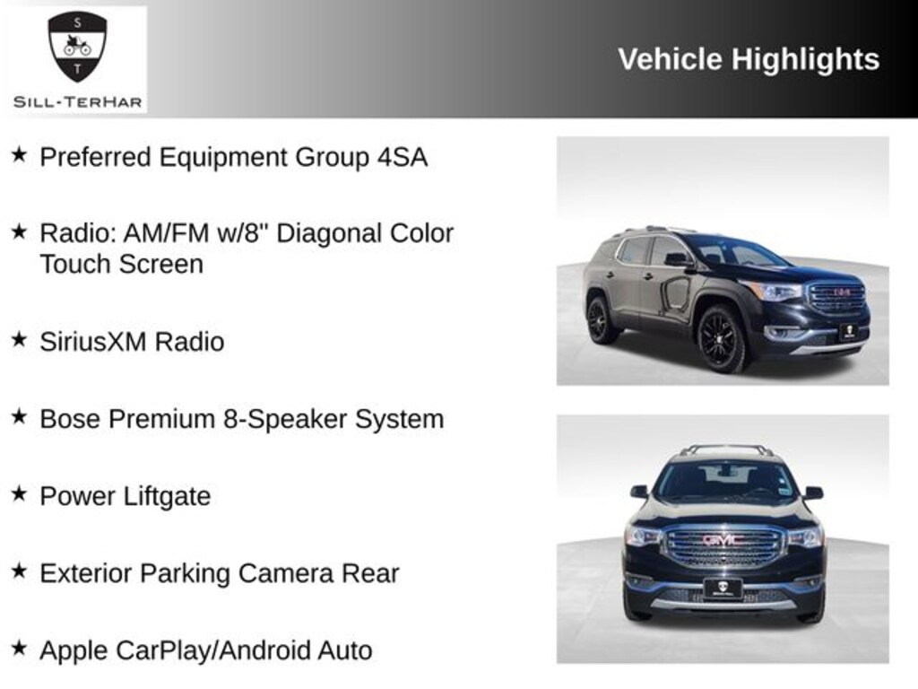 Certified 2019 GMC Acadia SLT-1 SUV