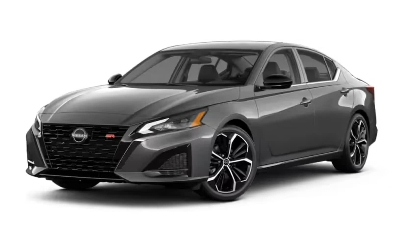 Exterior side image of a gray 2026 Nissan Altima SR parked on a white background