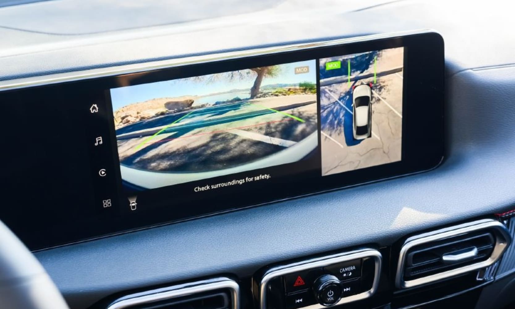 Close-up image of a 2027 Nissan Sentra SR's Intelligent Around View Monitor camera system