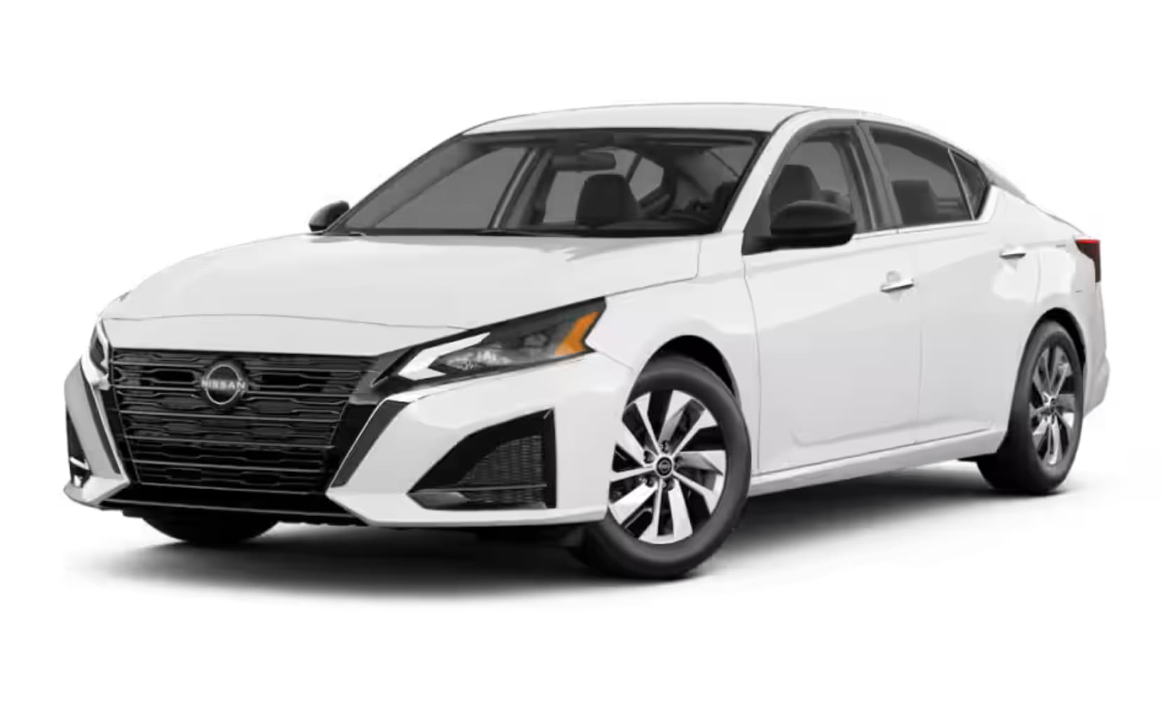 Exterior image of a white 2025 Nissan Altima S on a white background