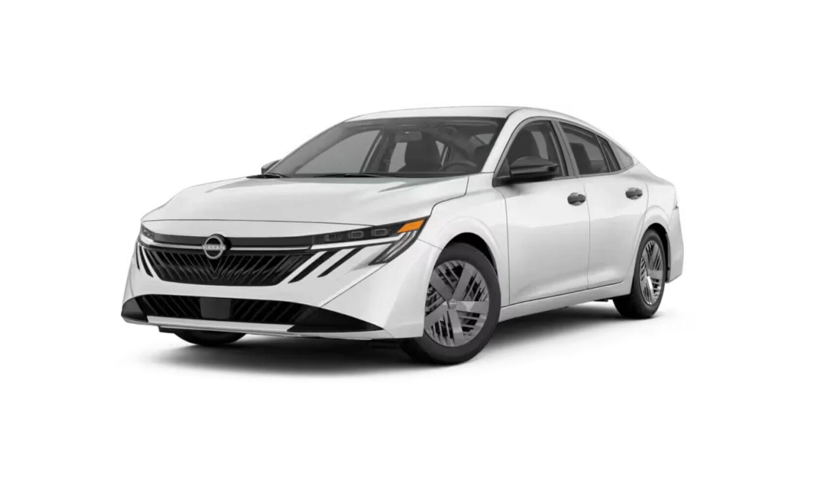 Exterior image of a white 2027 Nissan Sentra S parked on a white background