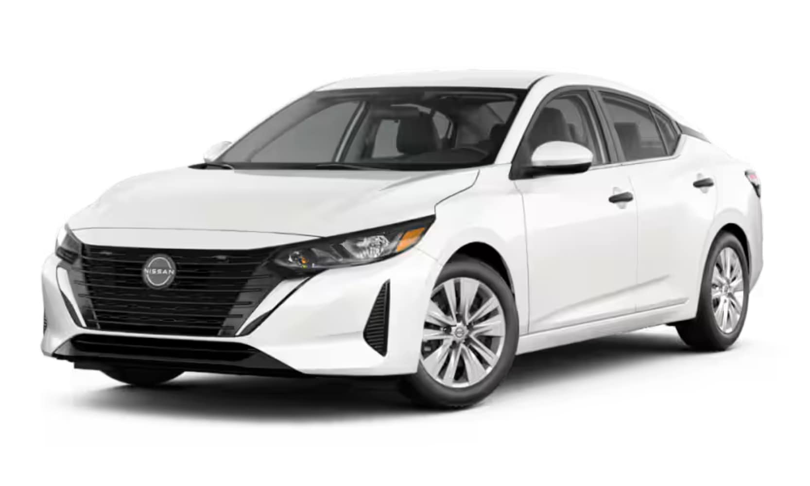 Exterior image of a white 2025 Nissan Altima S on a white background