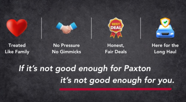 Paxton's Promise dealership values and customer commitment