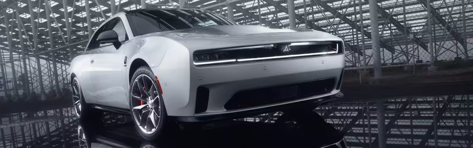 Silver Muscle Car