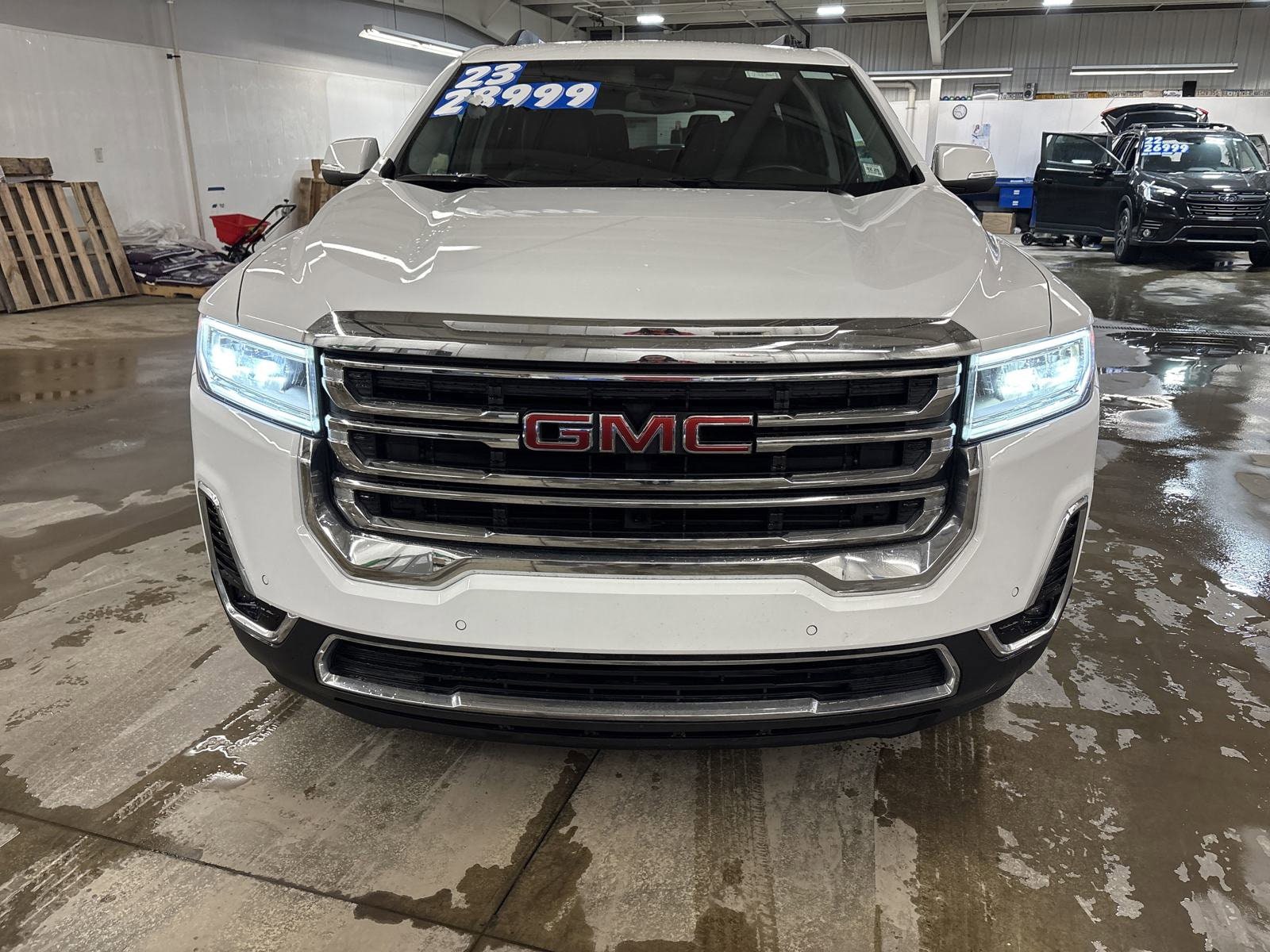 Used 2023 GMC Acadia SLT with VIN 1GKKNUL43PZ124564 for sale in Hornell, NY