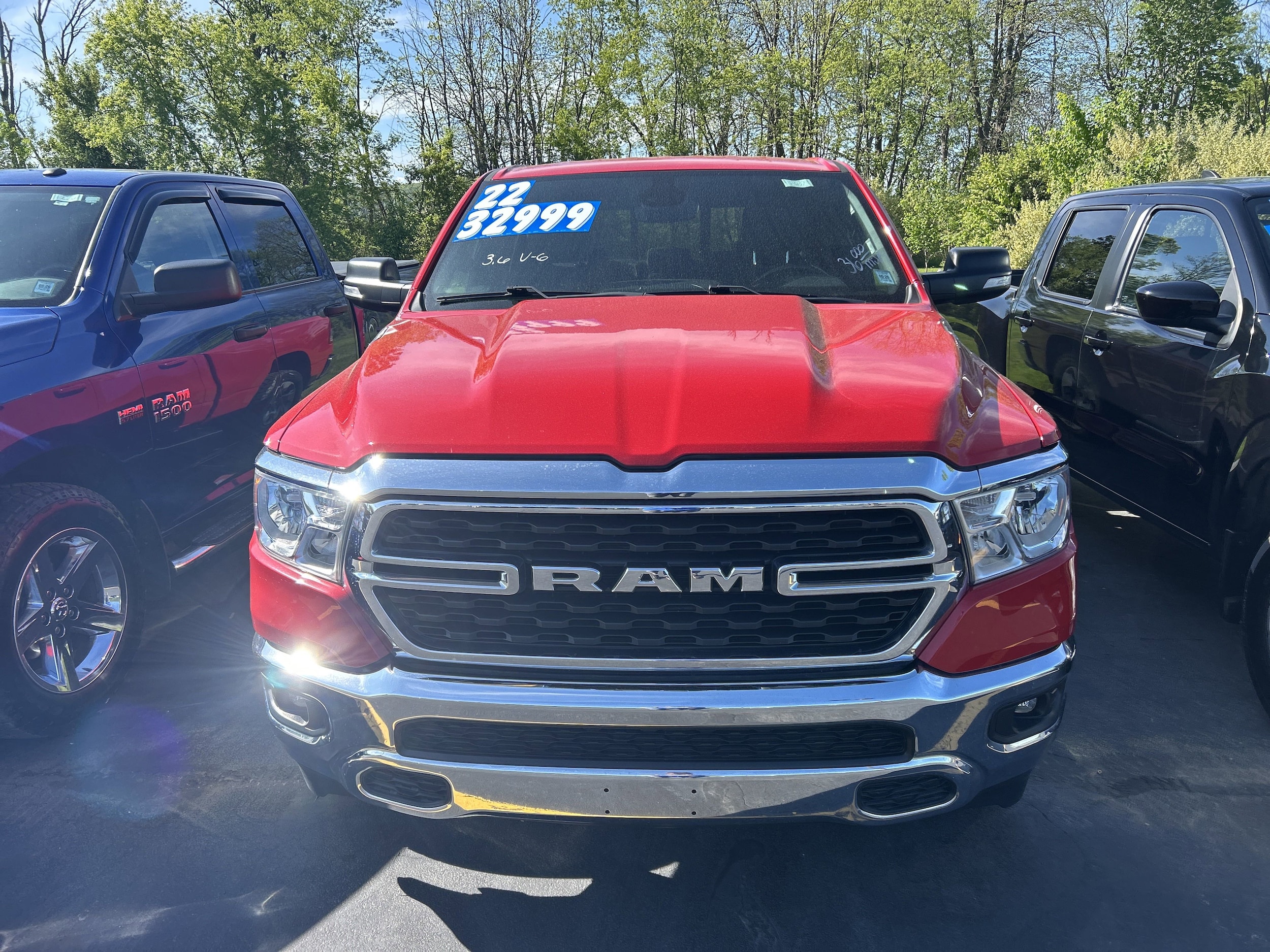 Used 2022 RAM Ram 1500 Pickup Big Horn/Lone Star with VIN 1C6RRFFG4NN239265 for sale in Hornell, NY