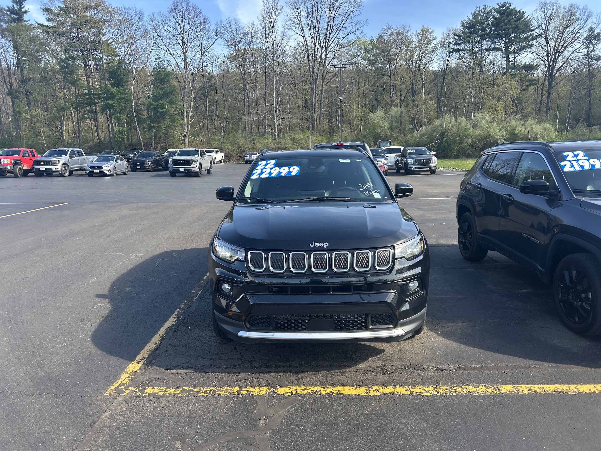 Used 2022 Jeep Compass Limited with VIN 3C4NJDCB3NT232304 for sale in Hornell, NY