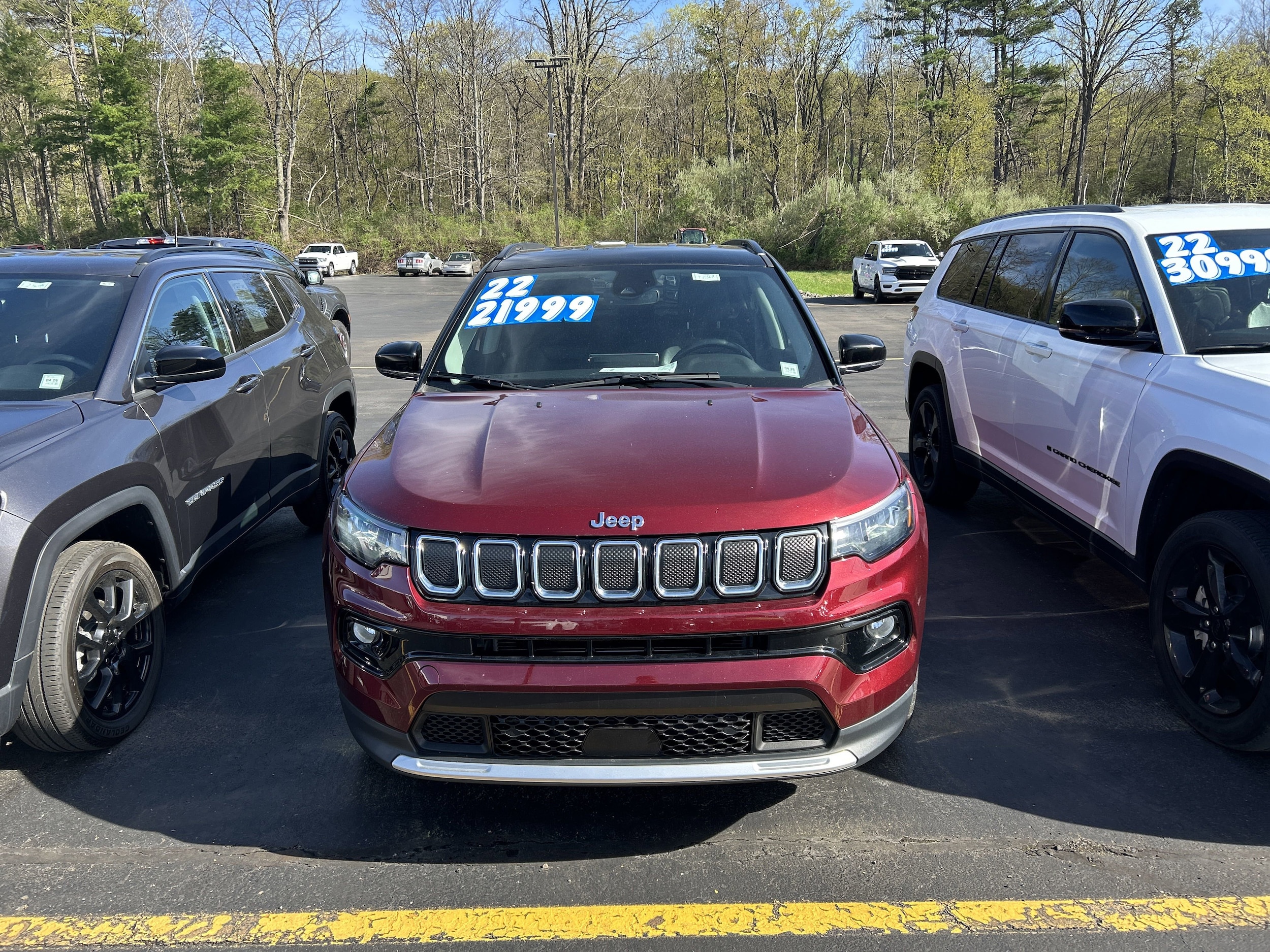 Used 2022 Jeep Compass Limited with VIN 3C4NJDCB2NT130587 for sale in Hornell, NY