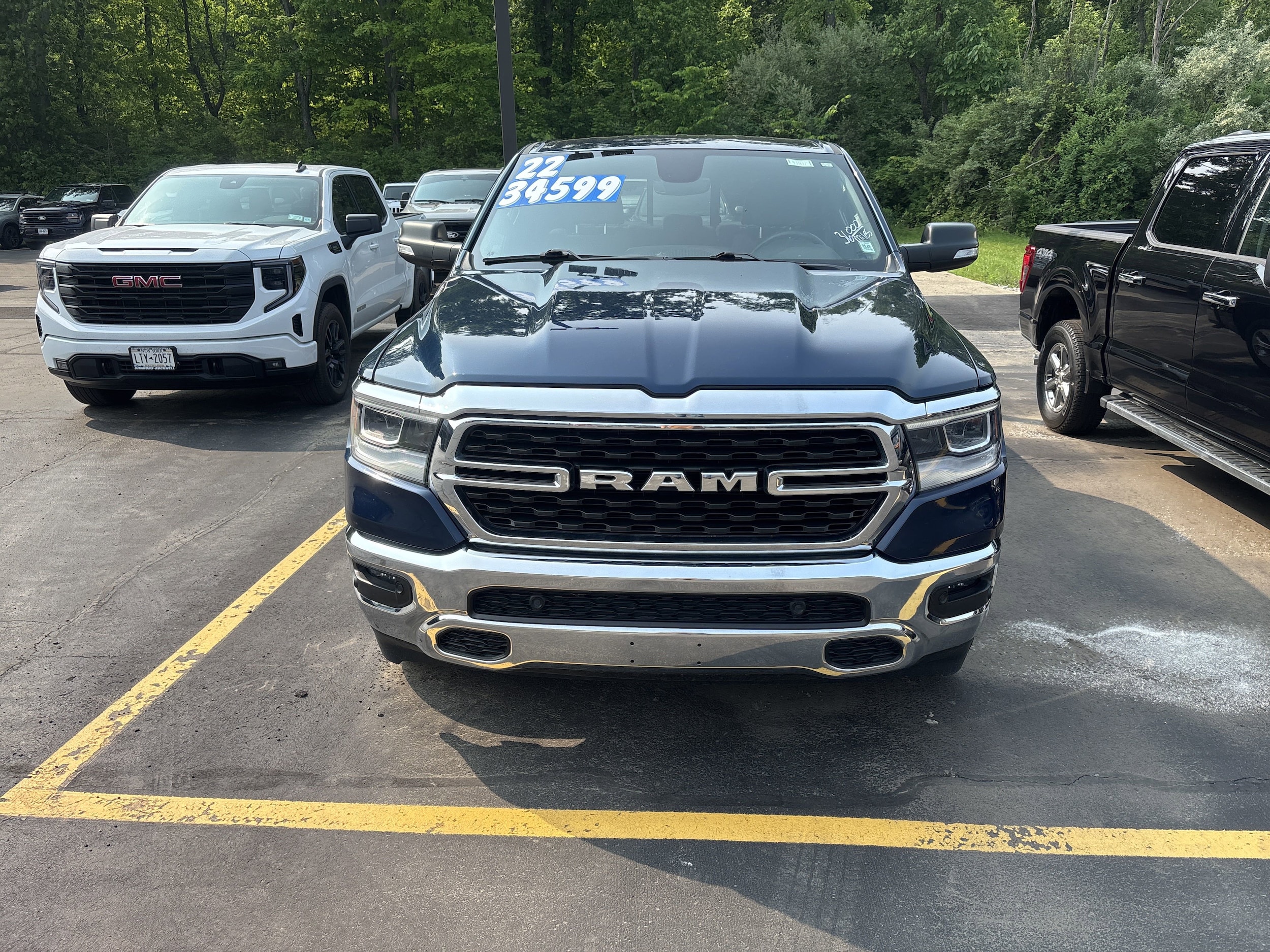Used 2022 RAM Ram 1500 Pickup Big Horn/Lone Star with VIN 1C6RRFMG8NN392590 for sale in Hornell, NY