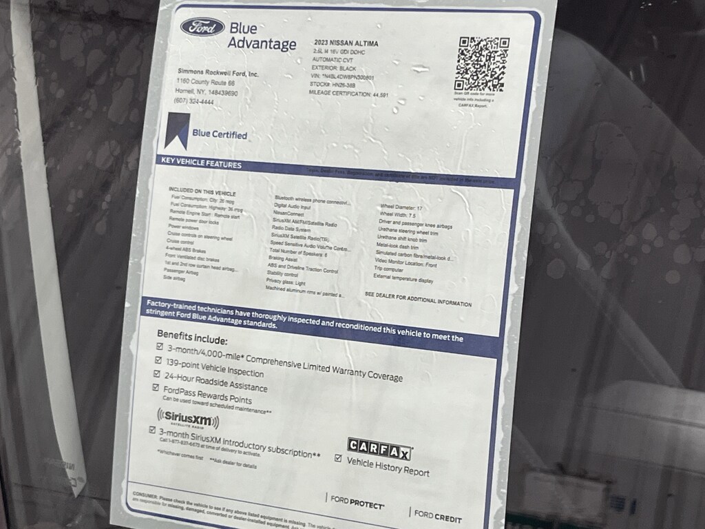 Certified 2023 Nissan Altima 2.5 SV Sedan