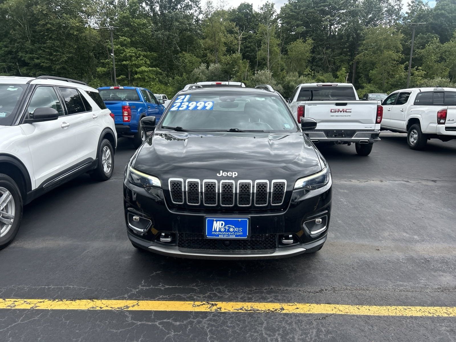 Used 2021 Jeep Cherokee Limited with VIN 1C4PJMDX2MD123548 for sale in Bath, NY