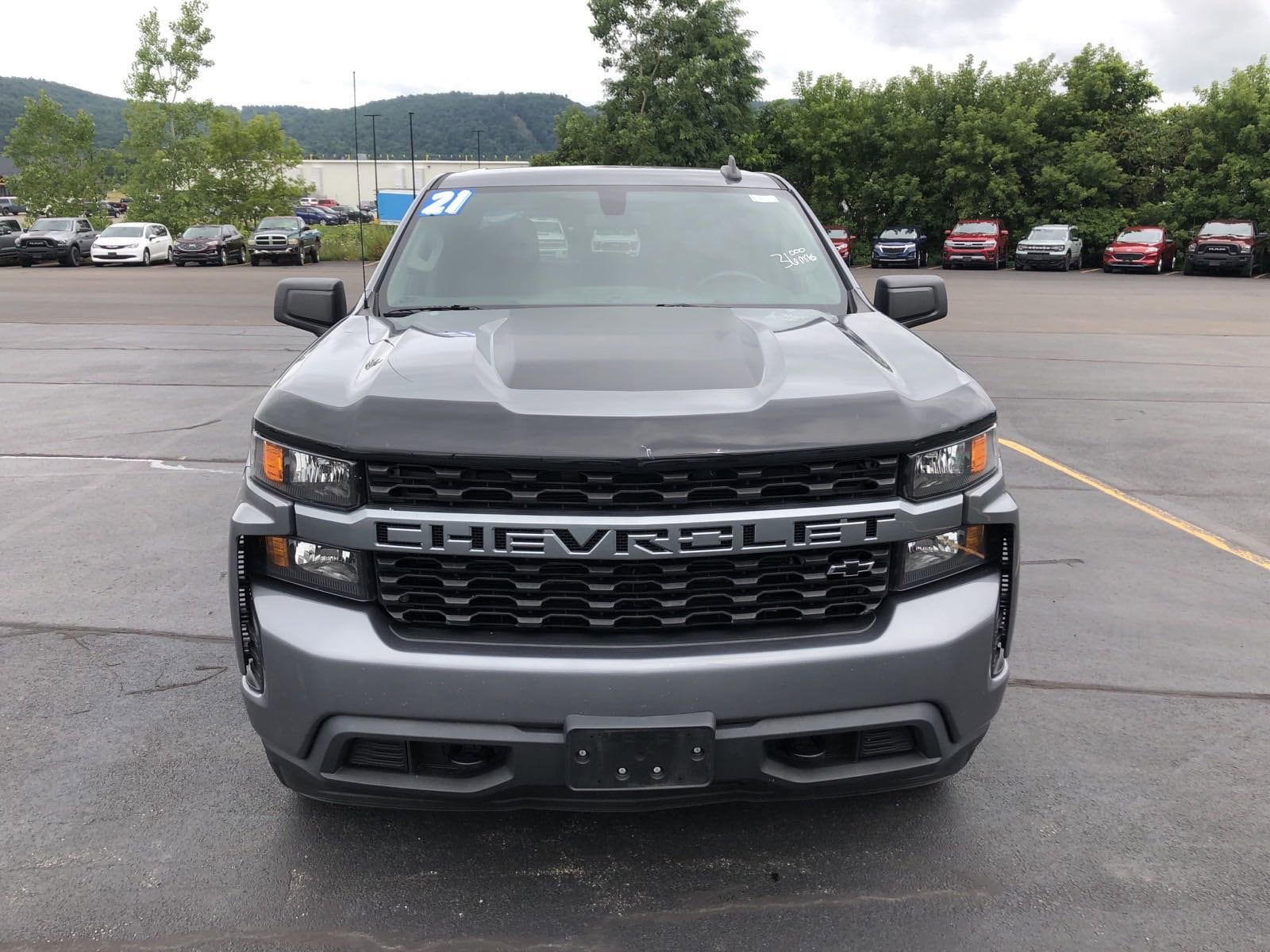 Used 2021 Chevrolet Silverado 1500 Custom with VIN 3GCPYBEK5MG308621 for sale in Bath, NY