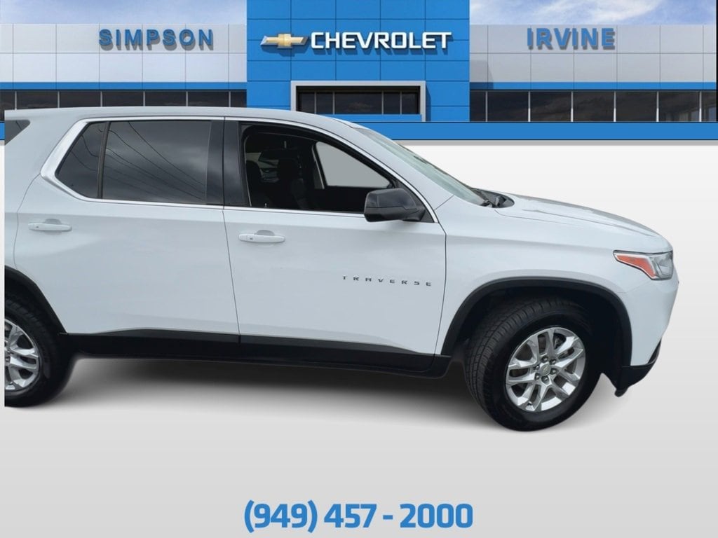 Used 2021 Chevrolet Traverse LS with VIN 1GNERFKW2MJ214849 for sale in Irvine, CA