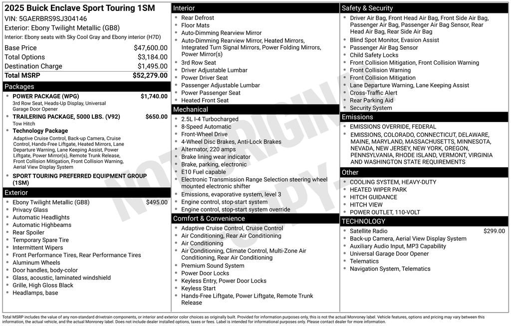 New 2025 Buick Enclave Sport Touring SUV