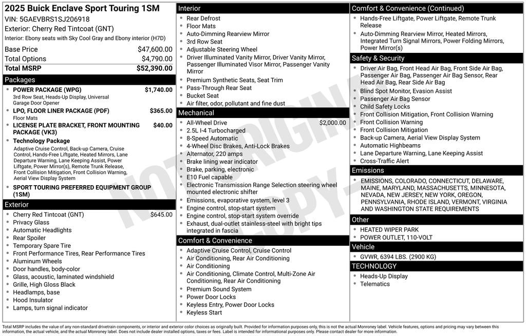 New 2025 Buick Enclave Sport Touring SUV