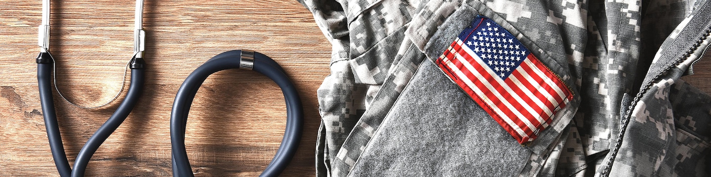 Stethoscope and Military Uniform