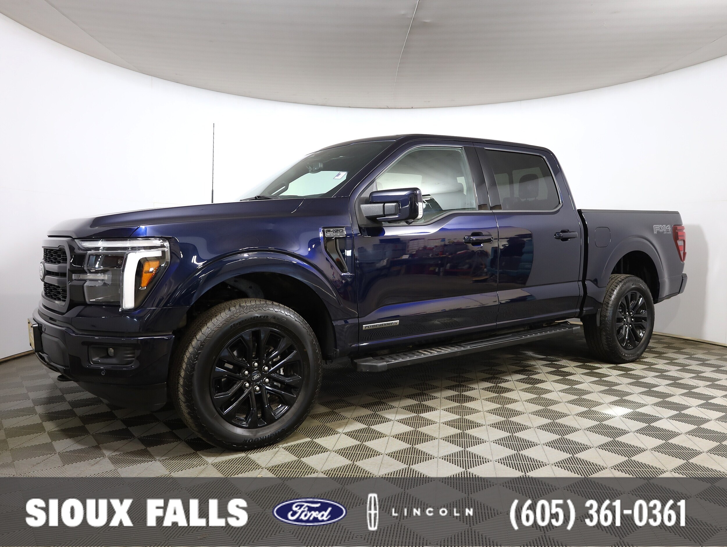 Blue Metallic 2025 Ford F-150 Lariat SuperCrew 4WD Pickup Truck Four-Wheel Drive Automatic