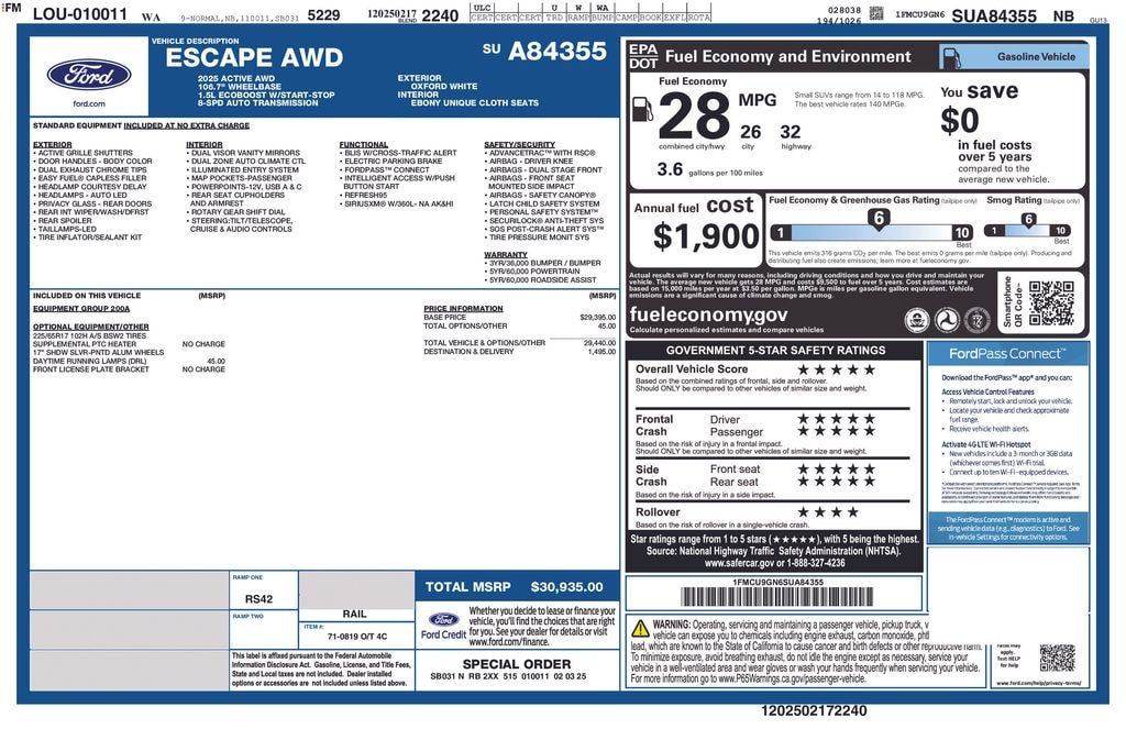 Used 2025 Ford Escape Active SUV