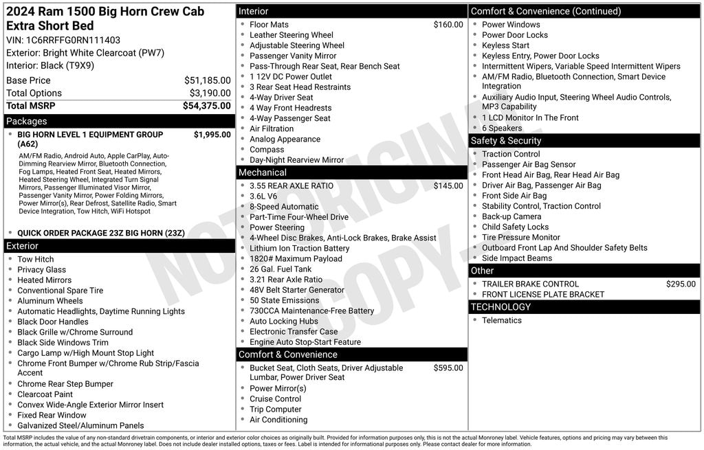 Used 2024 Ram 1500 Big Horn/Lone Star Truck Crew Cab