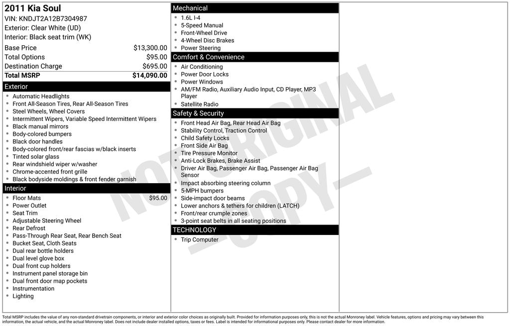 Used 2011 Kia Soul Base Hatchback