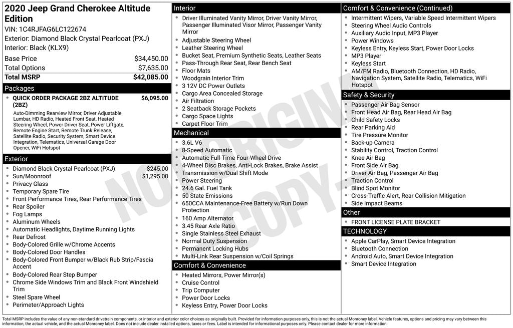 Used 2020 Jeep Grand Cherokee Laredo SUV