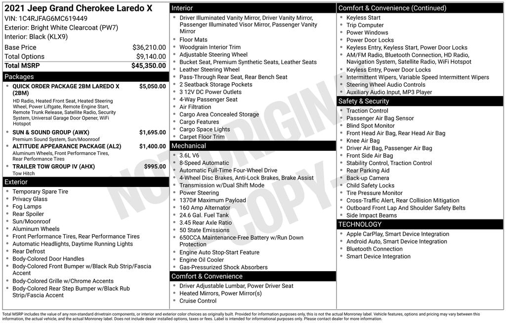 Used 2021 Jeep Grand Cherokee Laredo SUV