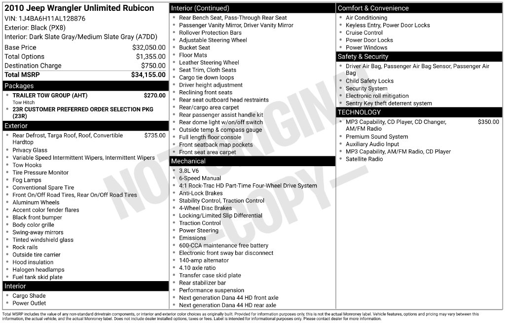 2010 Jeep Wrangler Unlimited