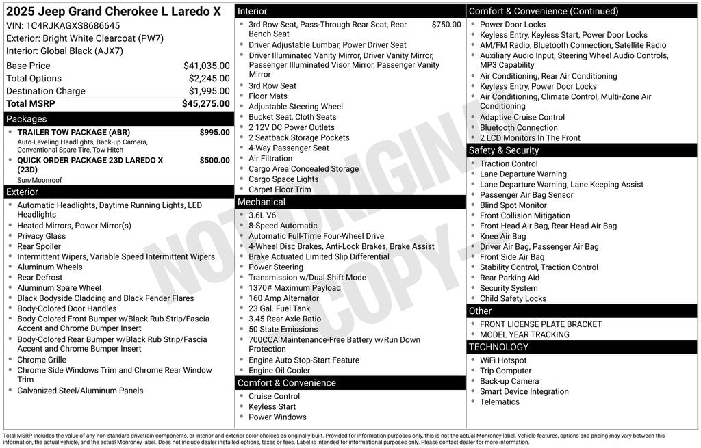 Used 2025 Jeep Grand Cherokee L Laredo SUV