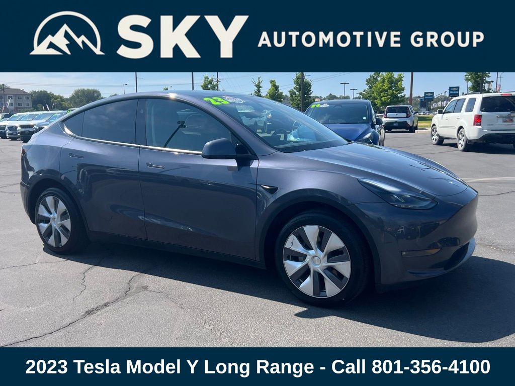 Used 2023 Tesla Model Y Long Range with VIN 7SAYGDEE2PF862127 for sale in Provo, UT