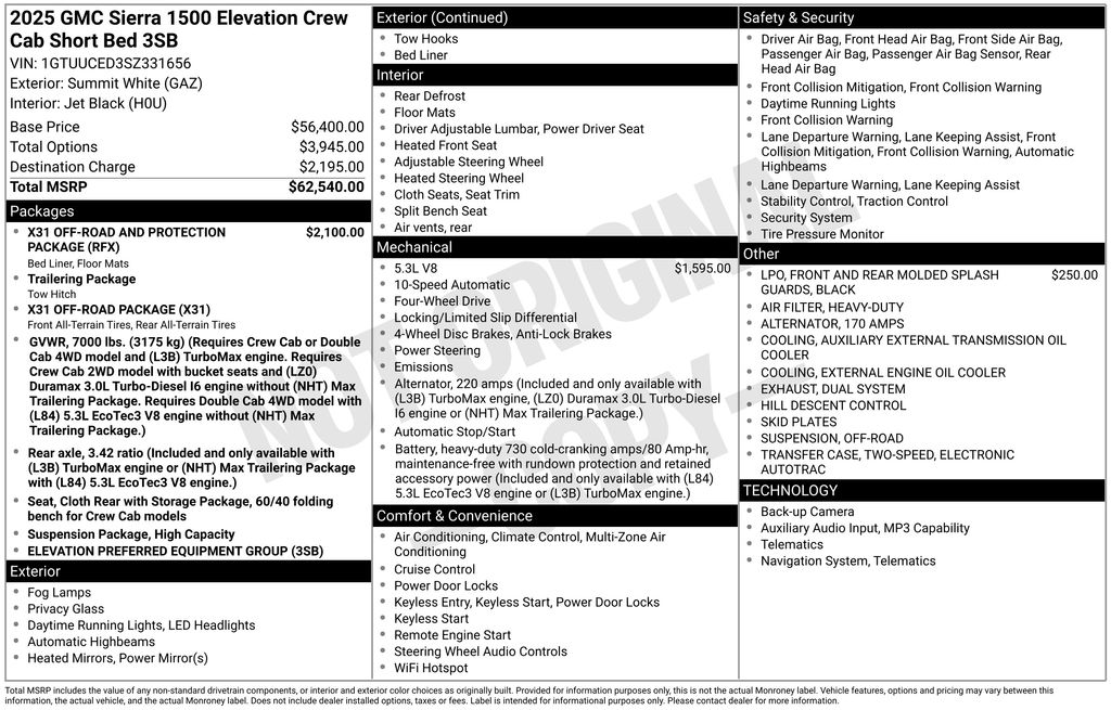 2025 GMC Sierra 4WD Crew Cab Short Box Elevation's photo