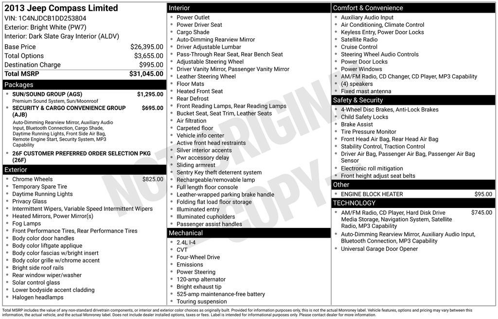 2013 Jeep Compass Limited 4X4's photo