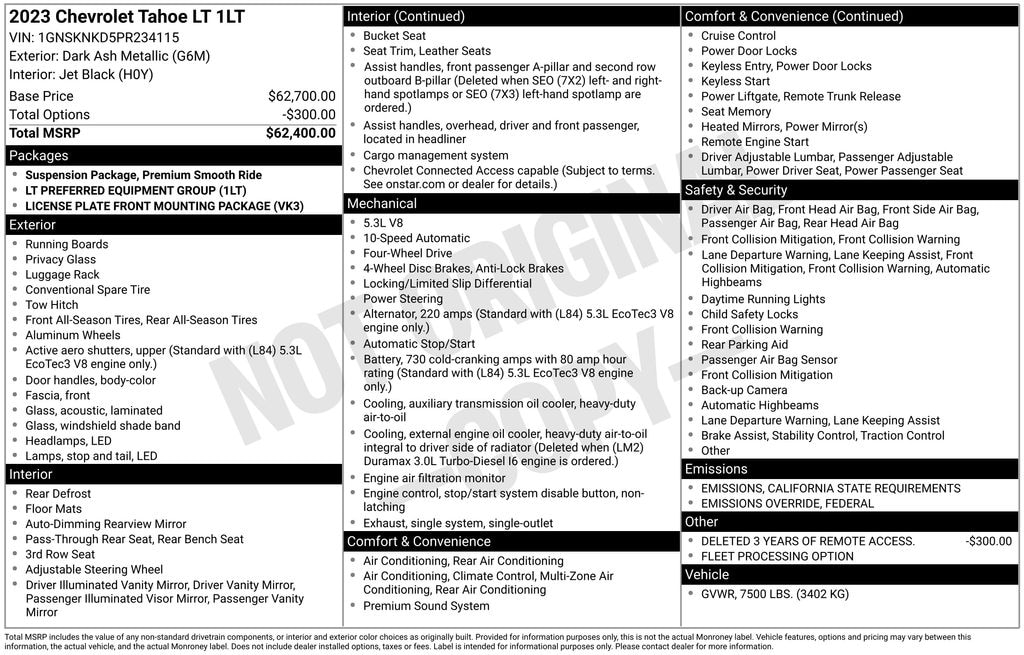 Used 2023 Chevrolet Tahoe LT SUV