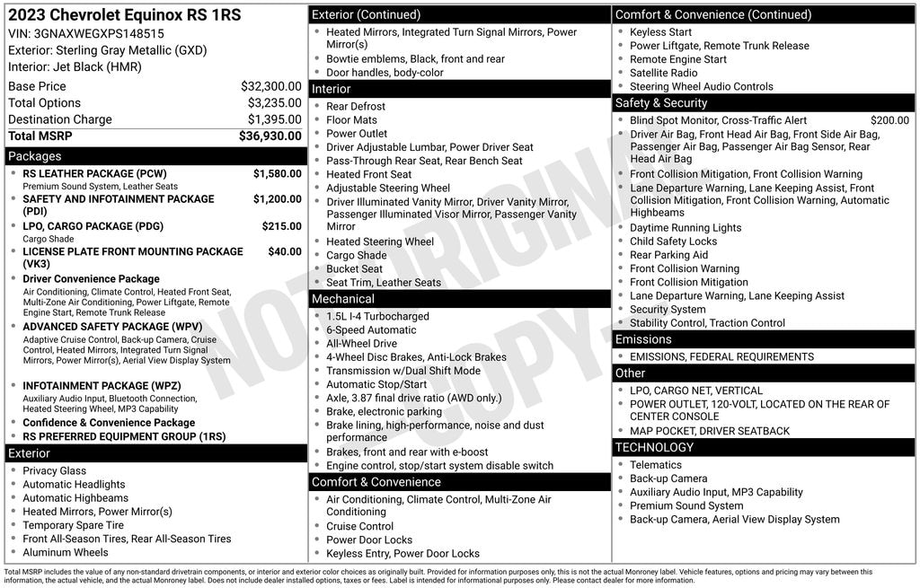 Used 2023 Chevrolet Equinox RS SUV