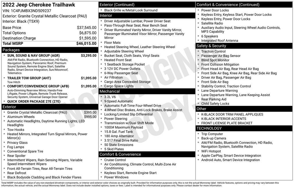 2022 Jeep Cherokee Trailhawk 4X4's photo