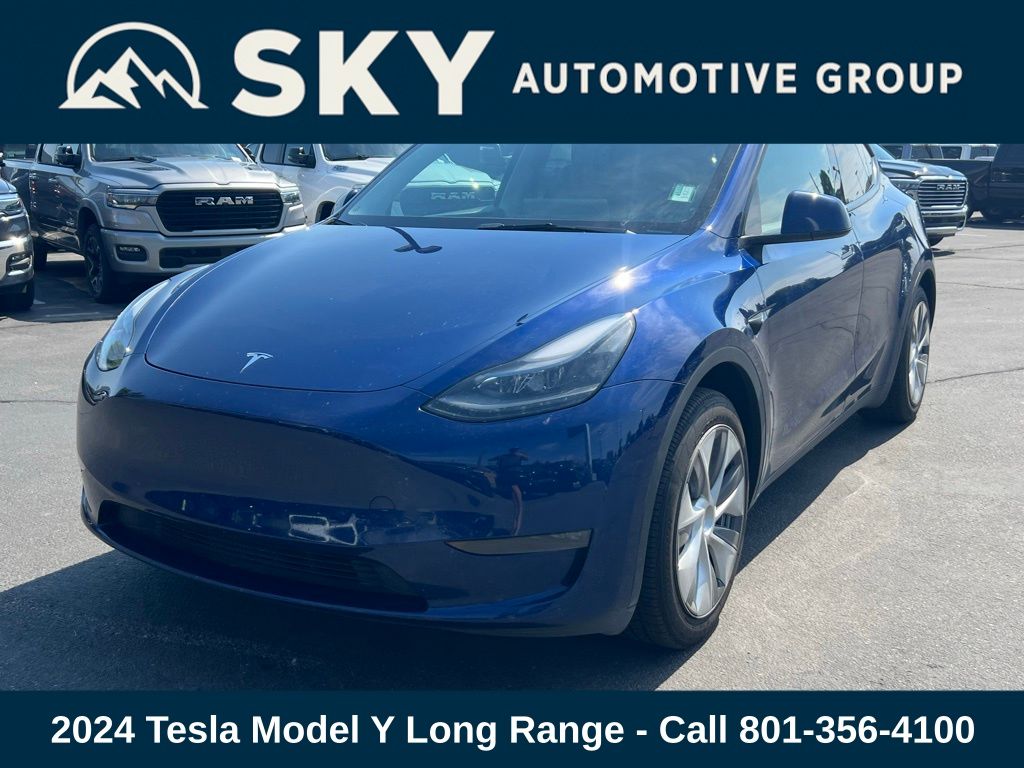 Used 2024 Tesla Model Y Long Range with VIN 7SAYGDEE1RA235841 for sale in Provo, UT