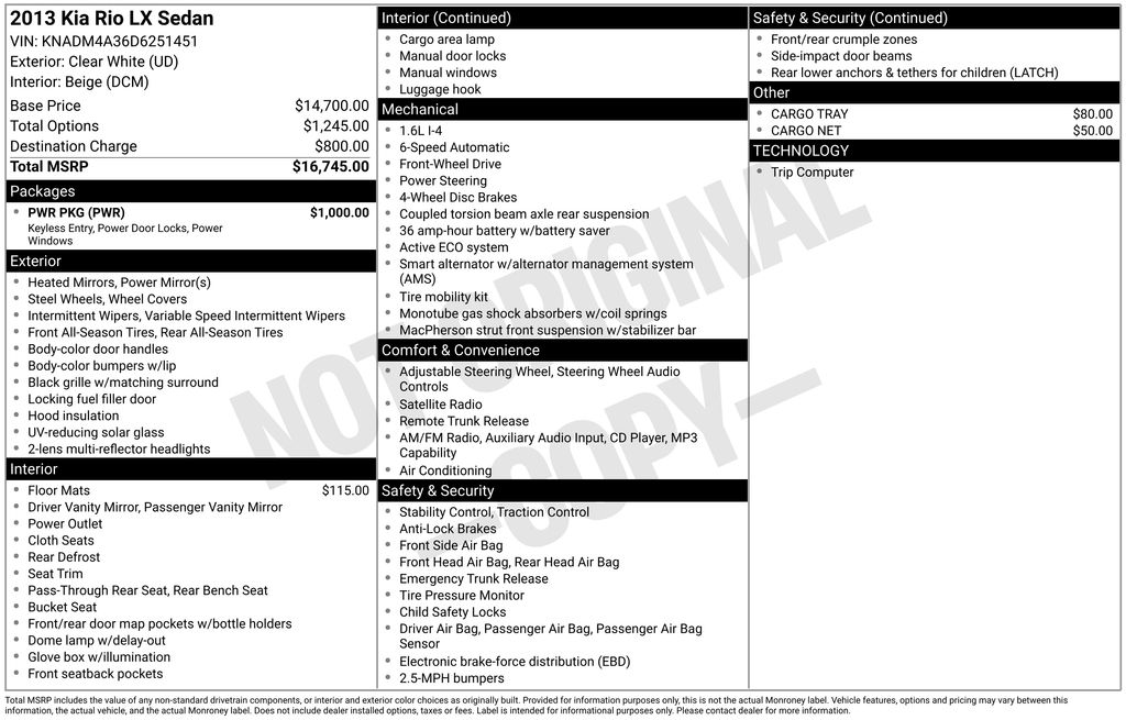 2013 Kia Rio LX's photo