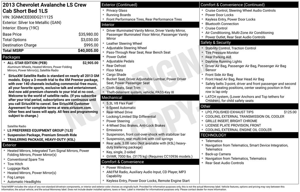 2013 Chevrolet Avalanche 2WD Avalanche LS's photo