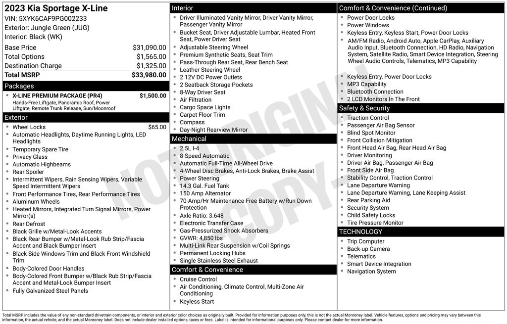 2023 Kia Sportage 2.5 X-Line AT AWD's photo