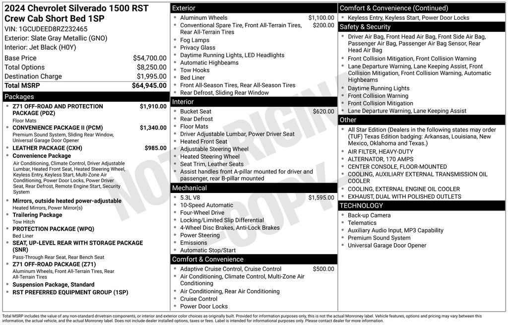 2024 Chevrolet Silverado 1500 RST 4X4 Crew Cab Short Box's photo