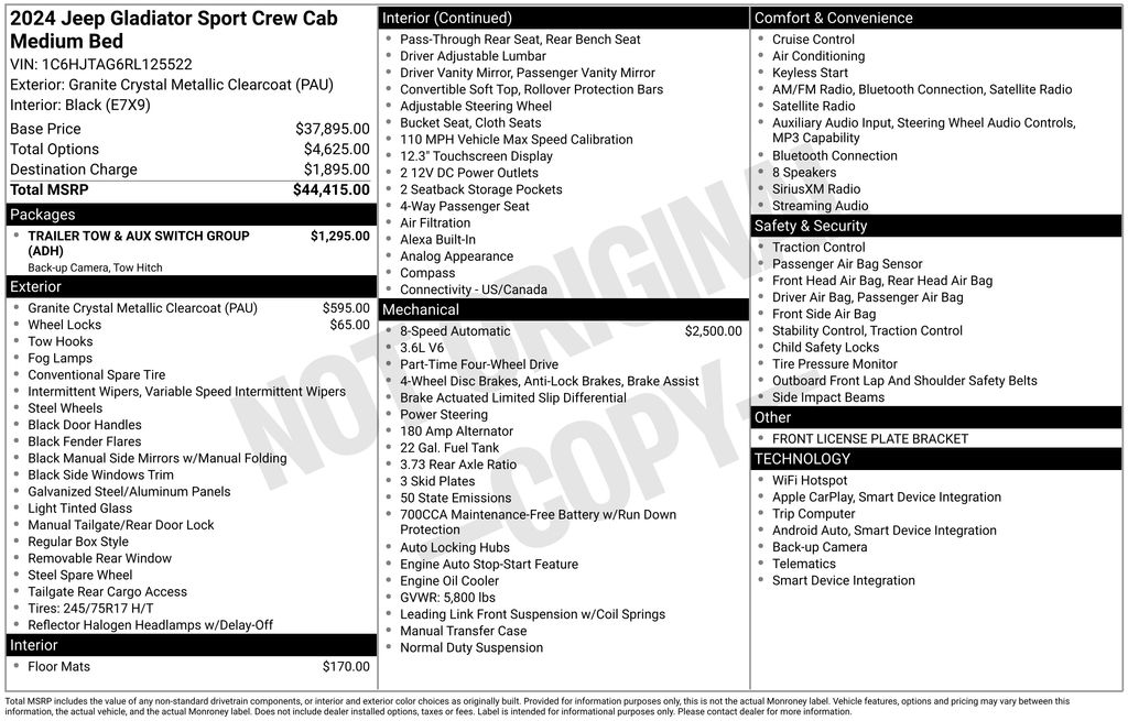 2024 Jeep Gladiator Nighthawk Auto's photo
