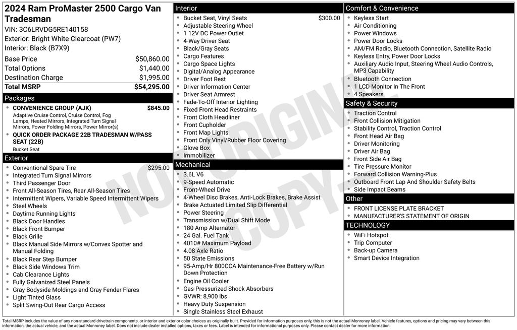 2024 RAM ProMaster 2500 TRDSMAN WOPS 159" WB High Roof's photo