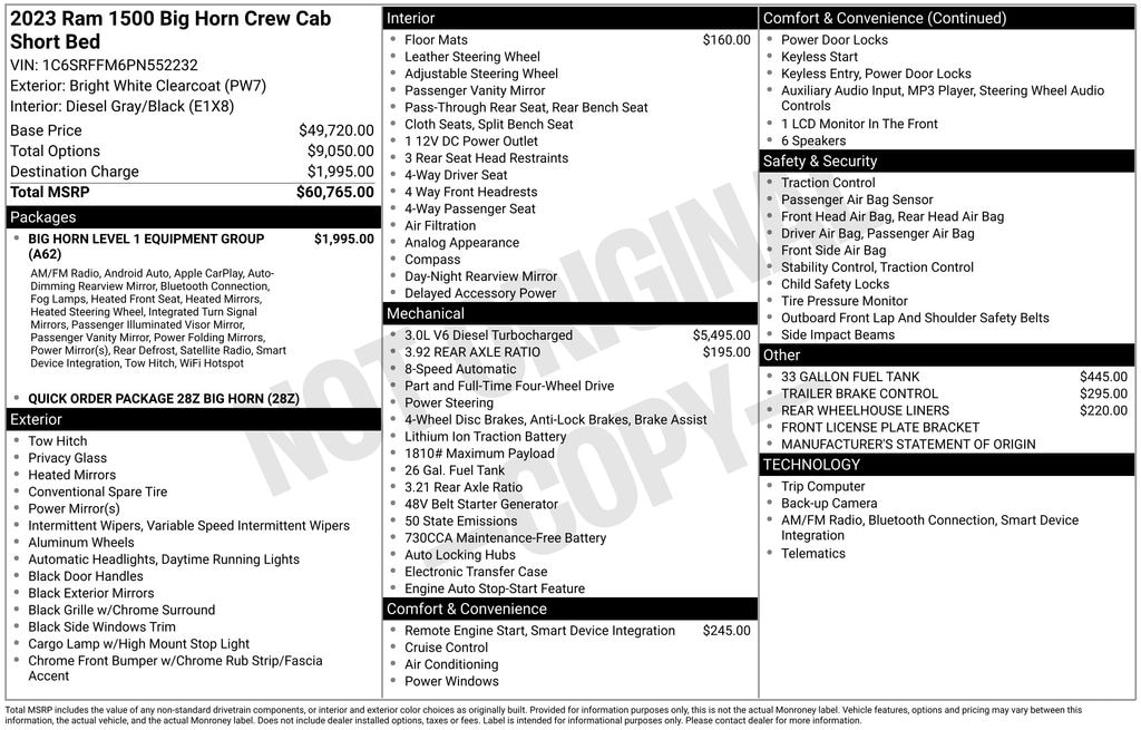 Used 2023 Ram 1500 Big Horn/Lone Star Truck Crew Cab